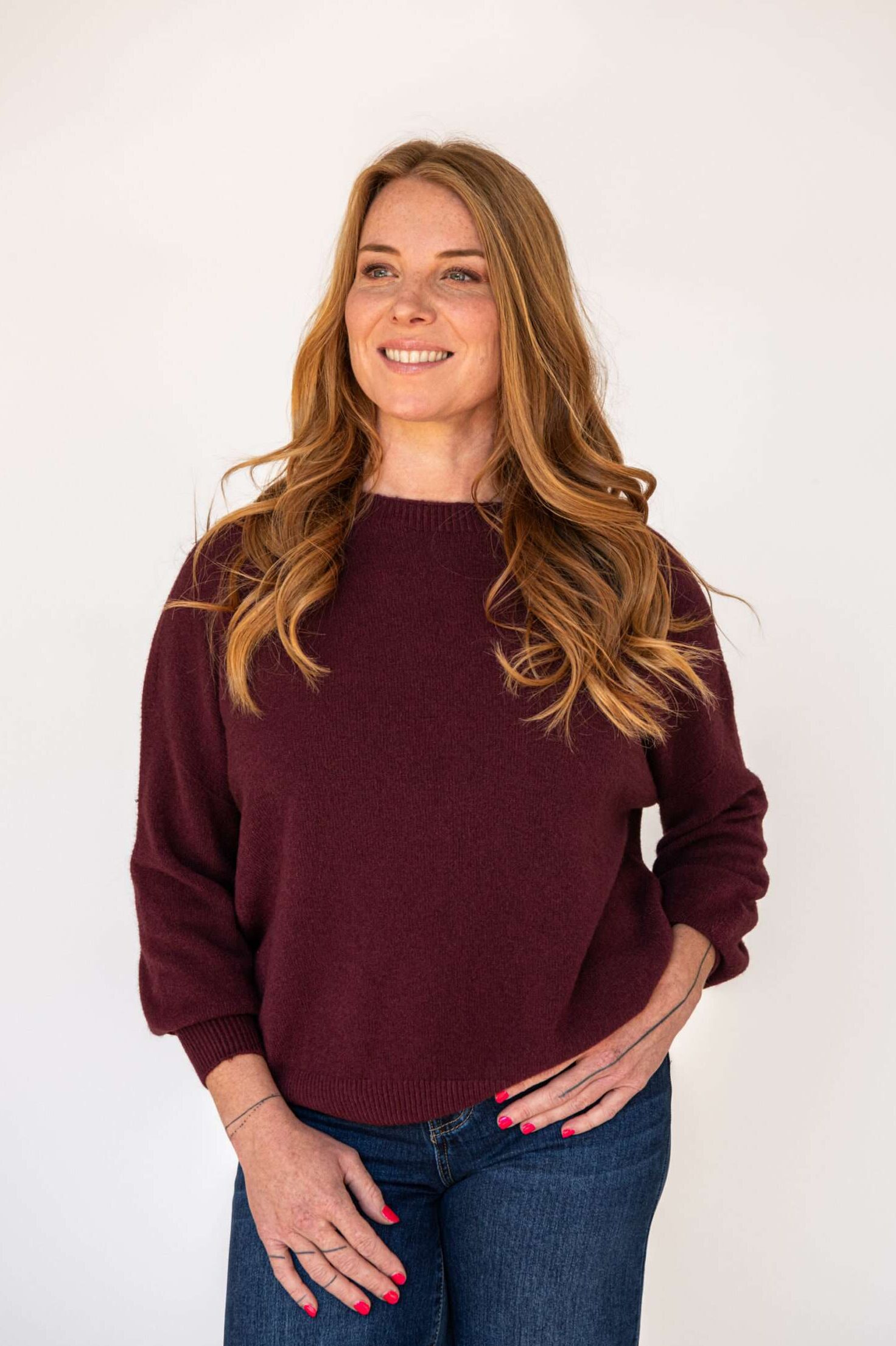 Trui viscose Vanessa Velvet Vino