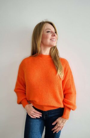 Trui Wol Katrien Red Orange