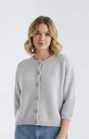 Wol Davina Vest Silver Sand