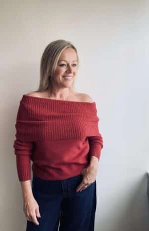 Rosalie Trui Viscose Royal Burgundy