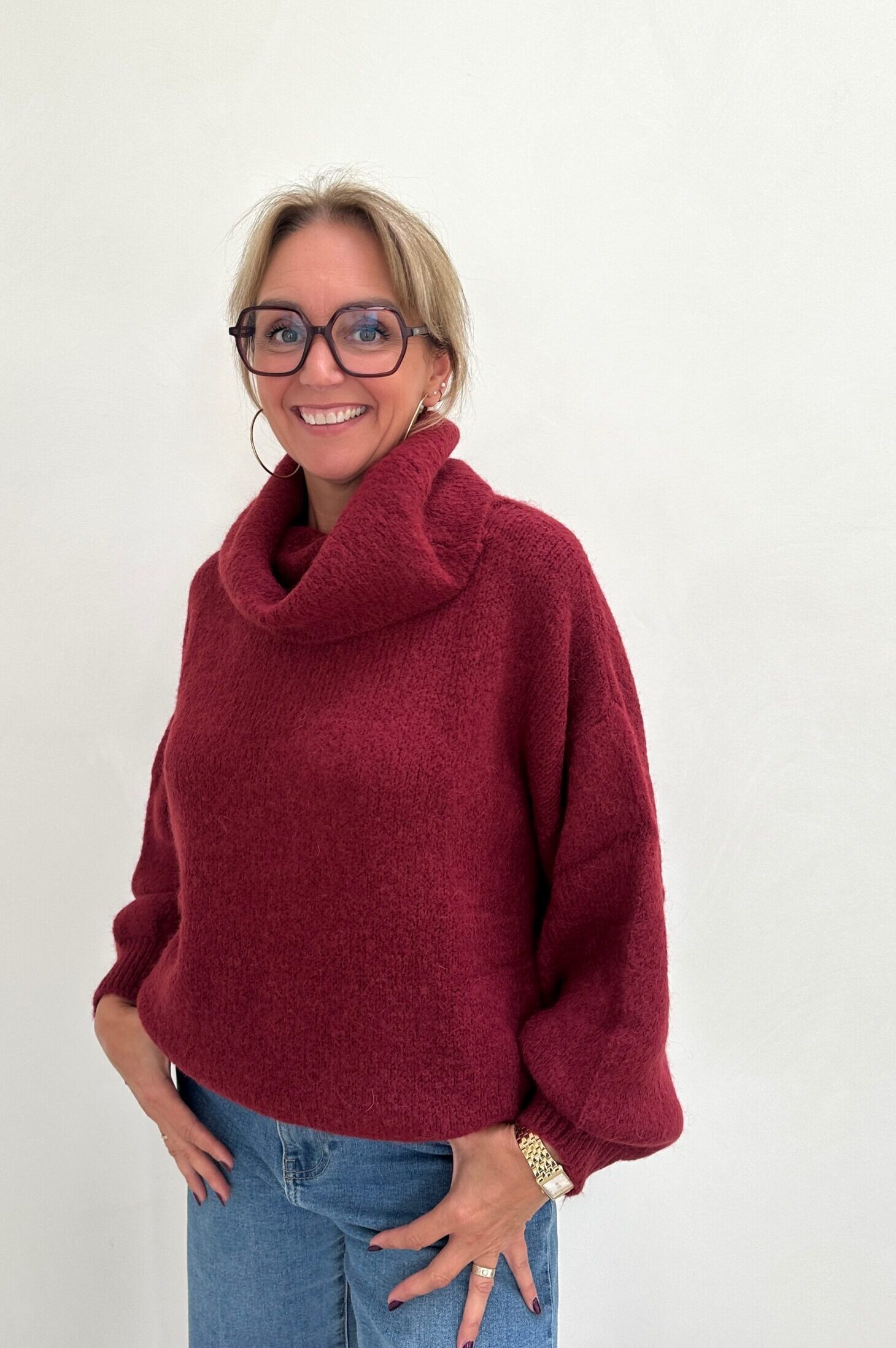 Vest wol Lily Vintage Rouge