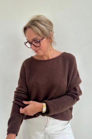 Trui Wol Rosie Woodland Brown
